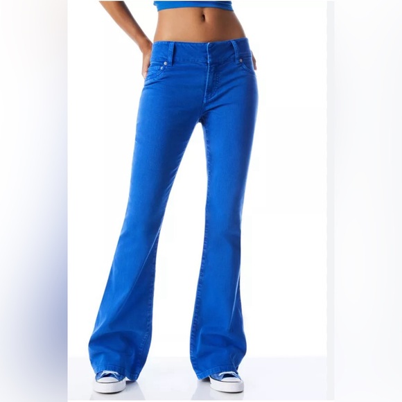 ALICE + OLIVIA Stacey Low Rise Bell Jean in Royalty (Sz 29). NWT. RETAIL 295 - Picture 3 of 14